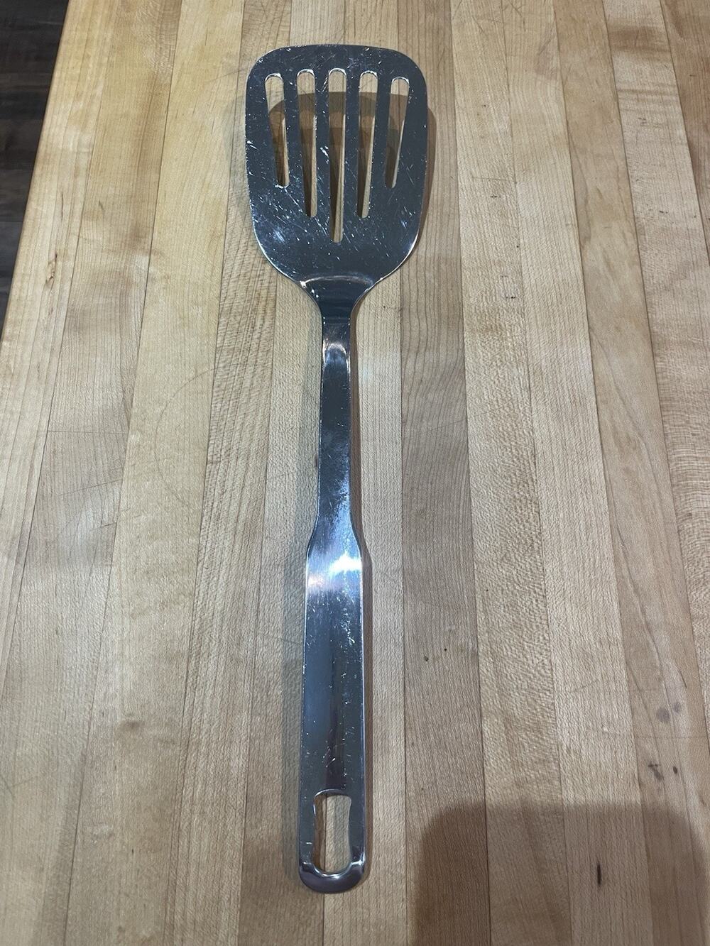 INOX Edelstahl Rost Frei 18/8 Heavy Stainless Slotted Angled Spatula 13" Long